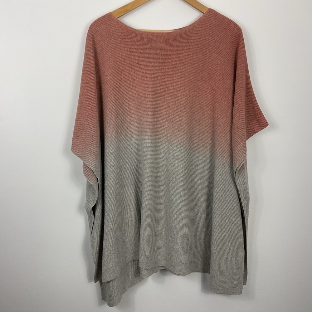Pure Jill J. Jill Ombre Poncho Cape Sweater Womens One Size